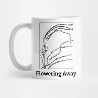 Flowering Away Vintage Minimalist Flora Fauna Mug